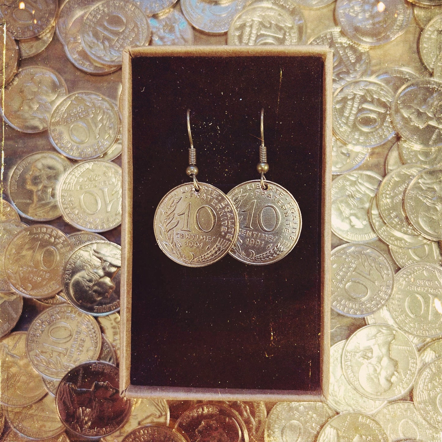 Boucles d’oreilles 10 centimes