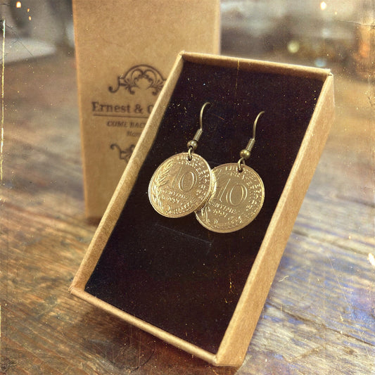Boucles d’oreilles 10 centimes