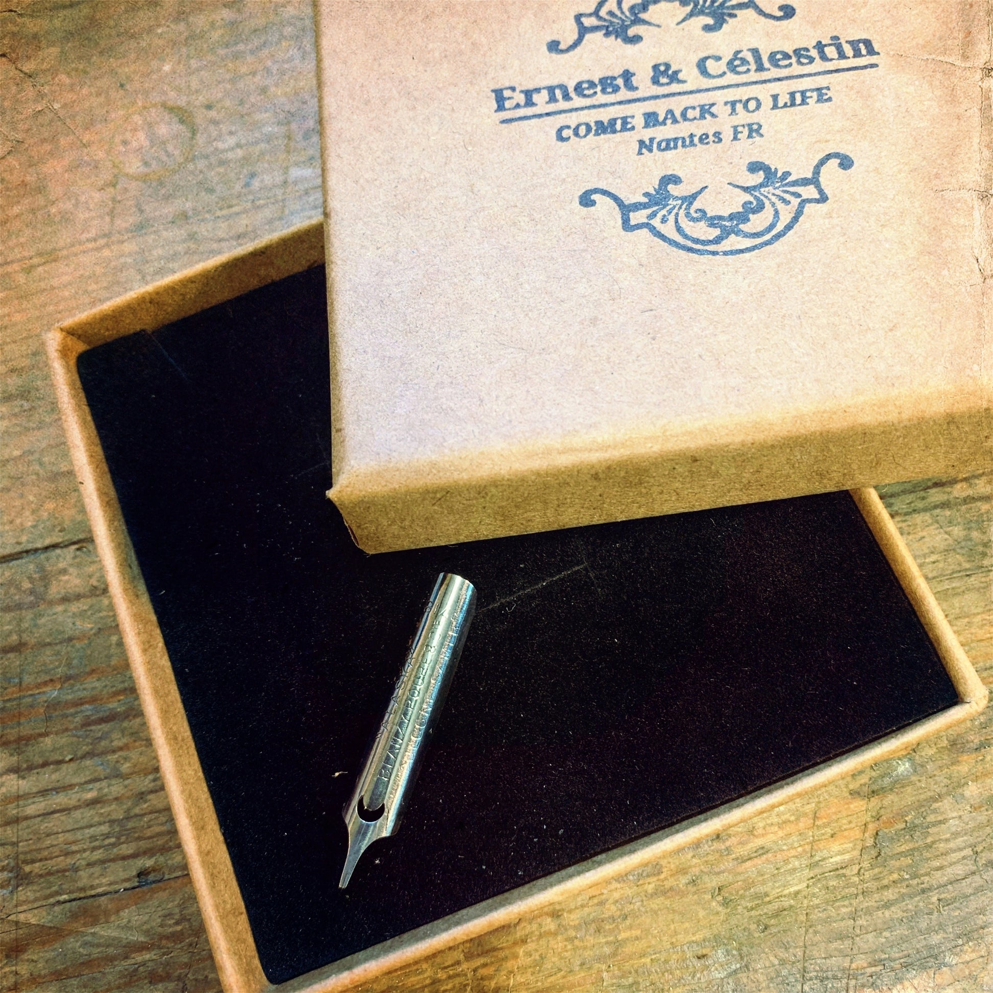 Broche de revers de costume épingle aiguille argentée plume écriture écrivain enseignante professeur recyclage Made in France bijoux offrir cadeau