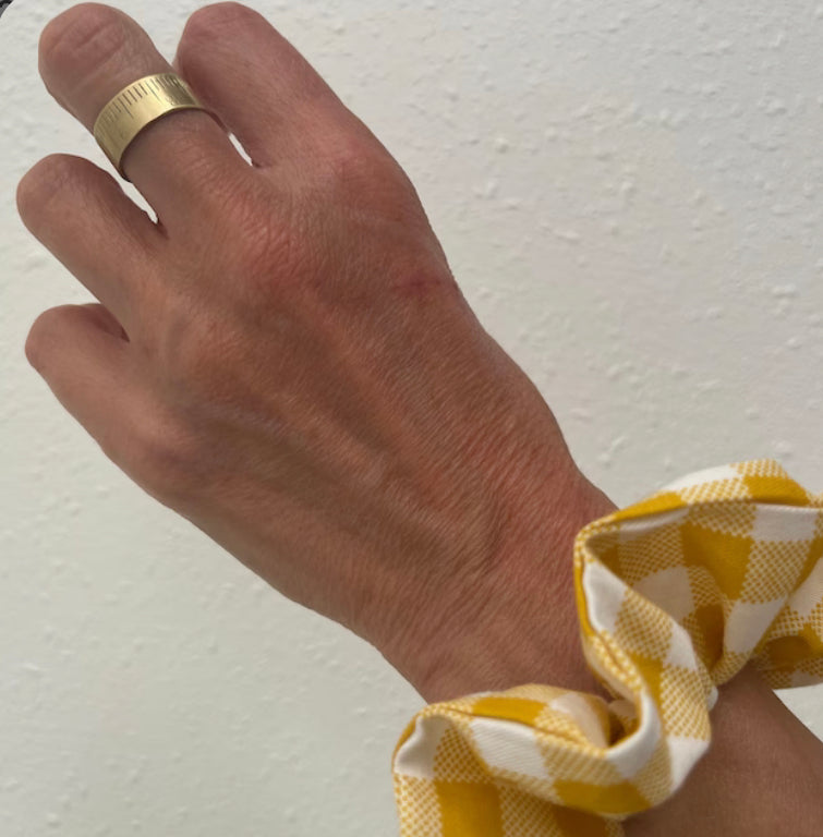 bague mètre laiton bijoux Made in France upcycling offrir cadeau architecte couturière recyclage