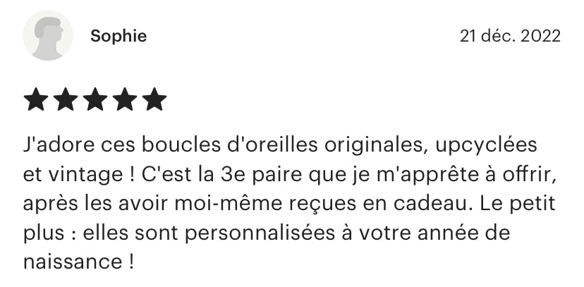 Boucles d’oreilles 10 centimes