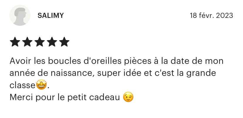 Boucles d’oreilles 10 centimes