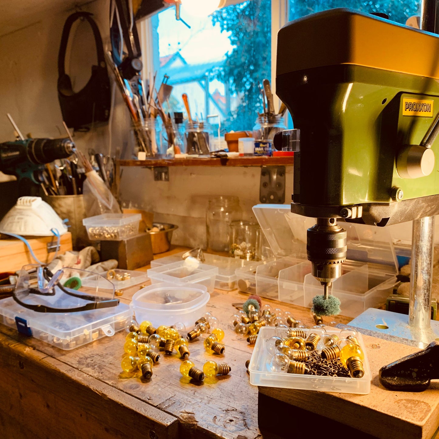 Boucles d’oreilles ampoules Jaune