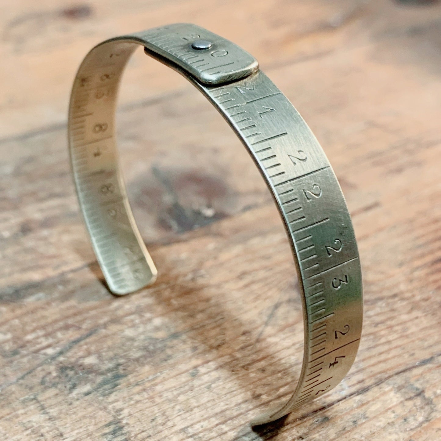 Bracelet mètre laiton jonc couturière recyclage Made in France livraison gratuite