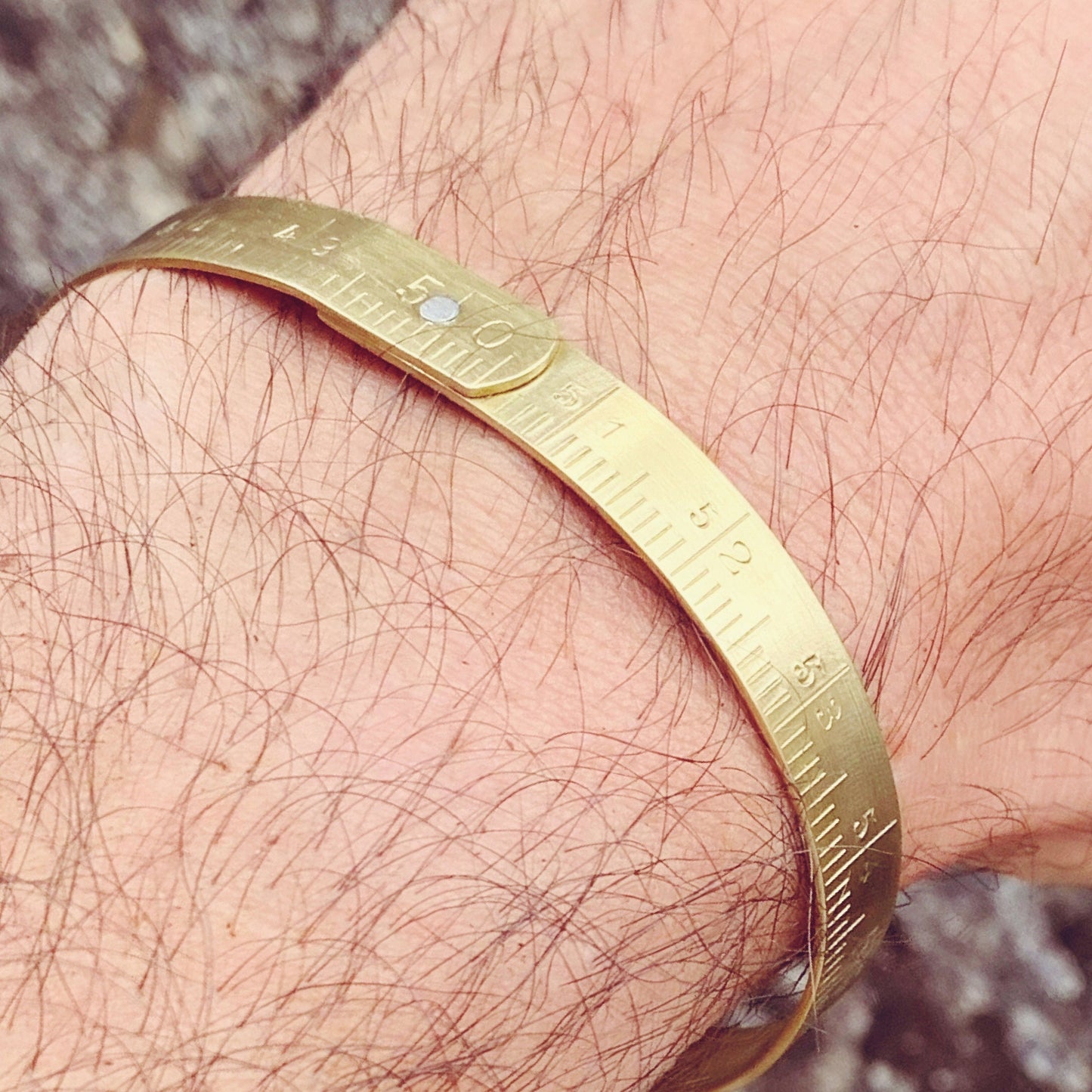 Bracelet mètre laiton jonc couturière recyclage Made in France livraison gratuite