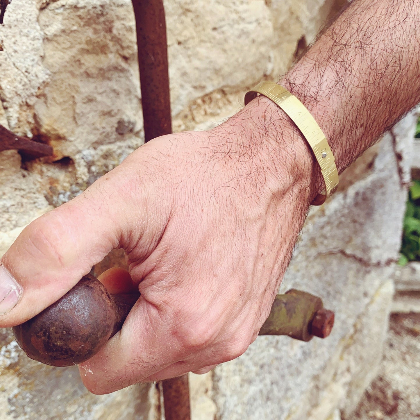 Bracelet mètre laiton jonc couturière recyclage Made in France livraison gratuite