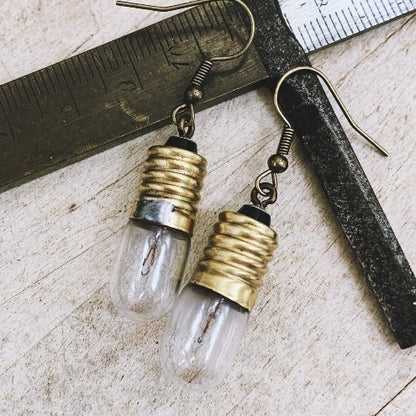 Boucles d’oreilles ampoule tube