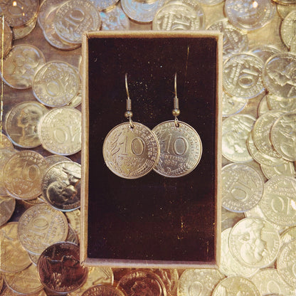 Boucles d’oreilles 10 centimes