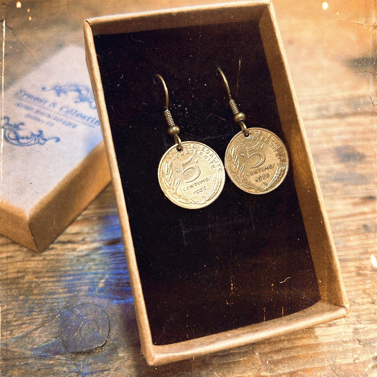 Boucles d'oreilles 5 centimes