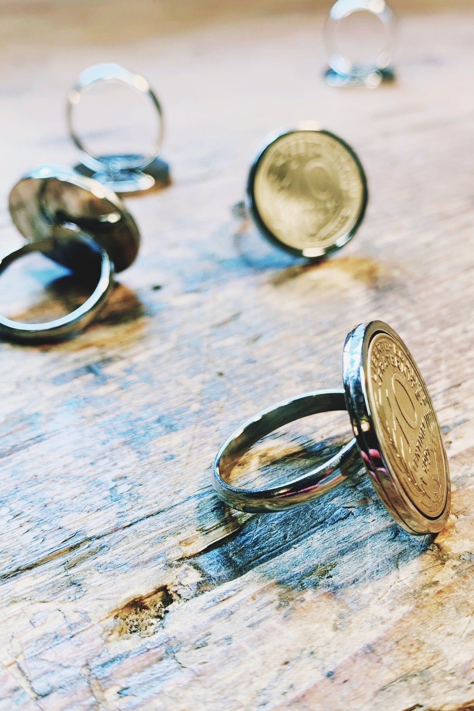 bague cadeau bijoux année personnalisée centimes Francs recyclage Made in France