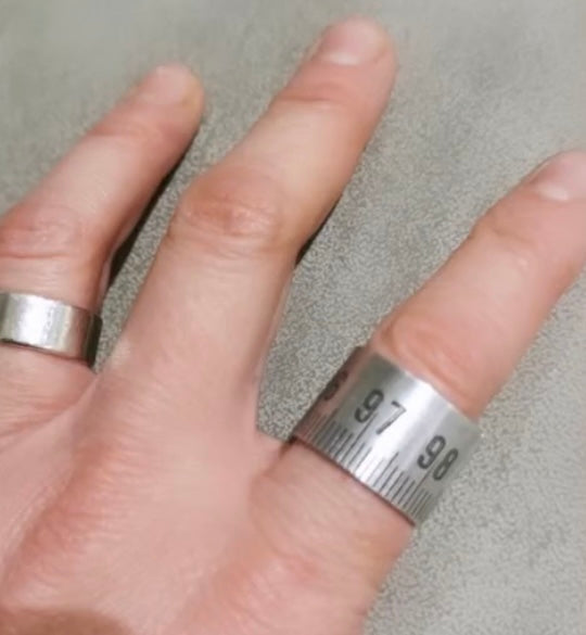 bague mètre aluminium bijoux homme Made in France upcycling offrir cadeau architecte couturière