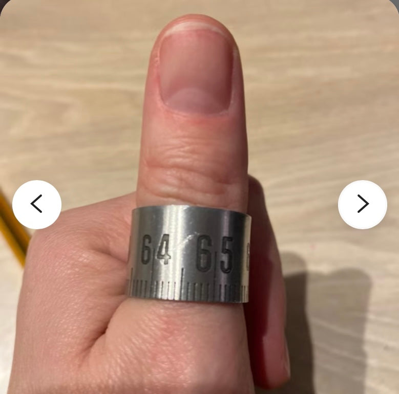 bague mètre aluminium bijoux homme Made in France upcycling offrir cadeau architecte couturière