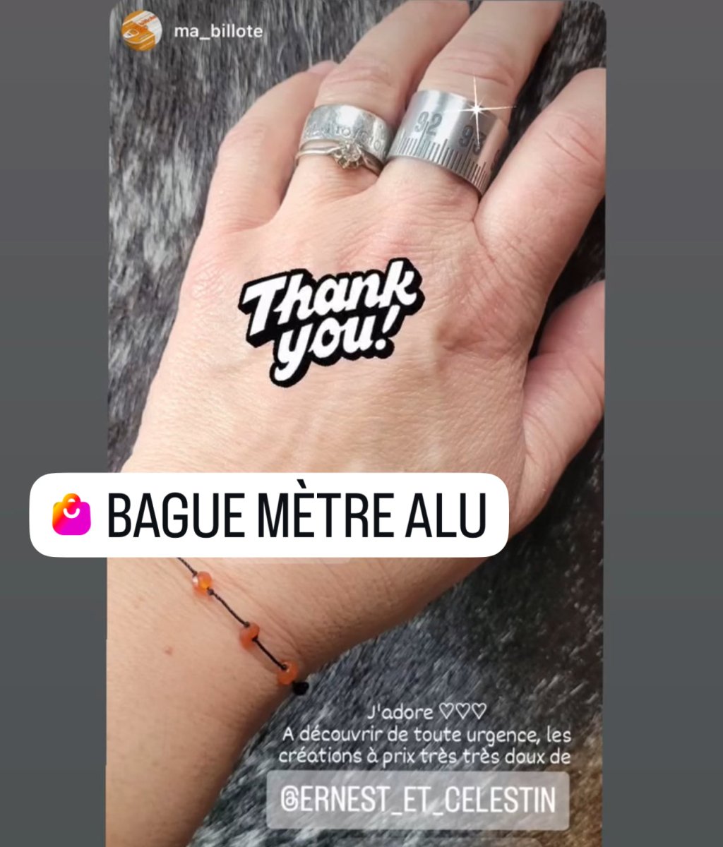 Bague mètre Alu - Ernest & Célestin