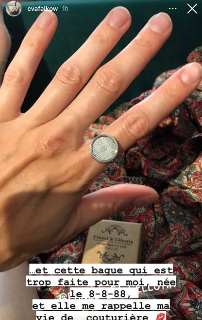 bague mètre aluminium choix  numéro personnalisé bijoux homme Made in France upcycling offrir cadeau architecte couturière