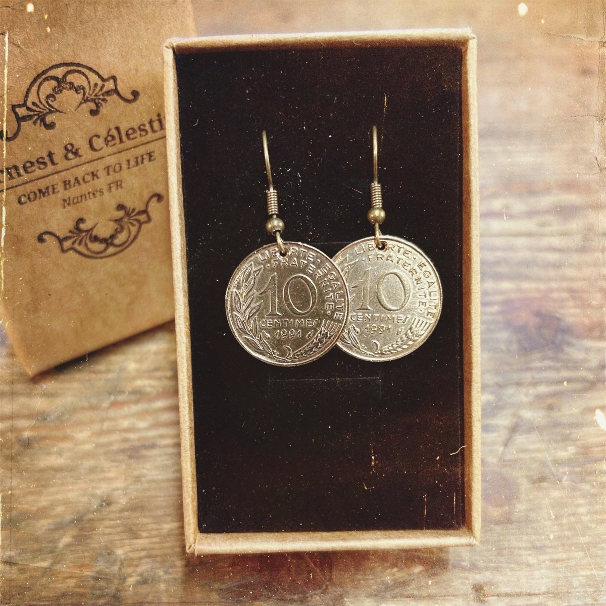 Boucles d’oreilles 10 centimes - Ernest & Célestin