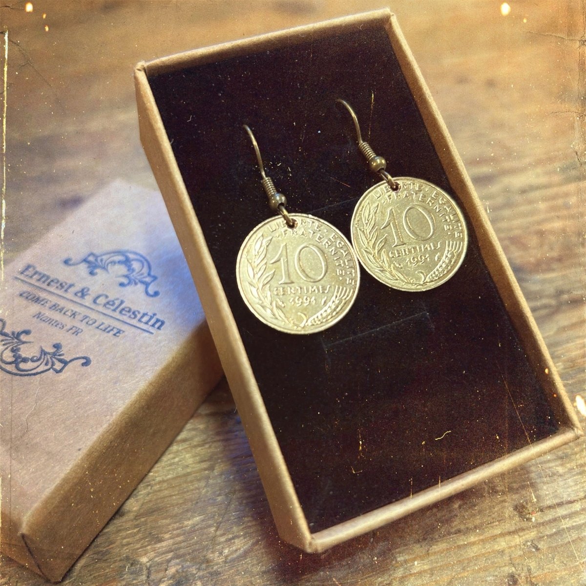 Boucles d’oreilles 10 centimes - Ernest & Célestin
