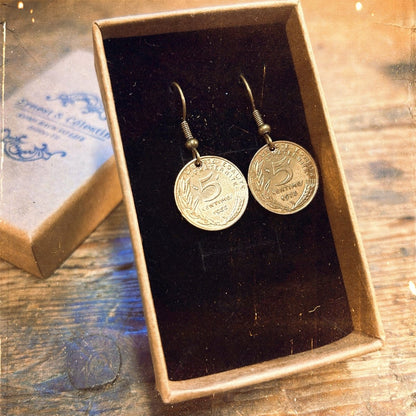 Boucles d'oreilles 5 centimes - Ernest & Célestin