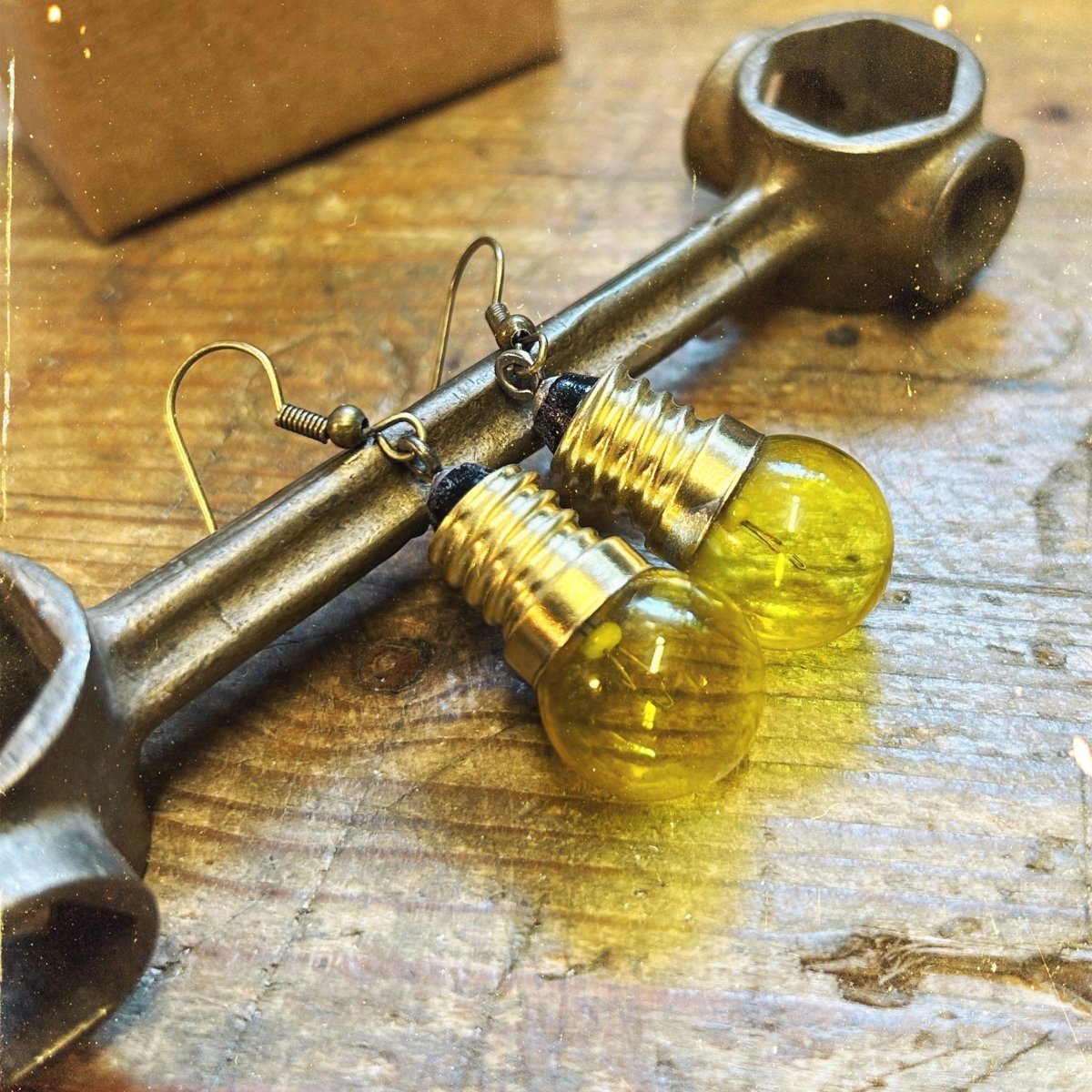 Boucles d’oreilles ampoules Jaune - Ernest & Célestin