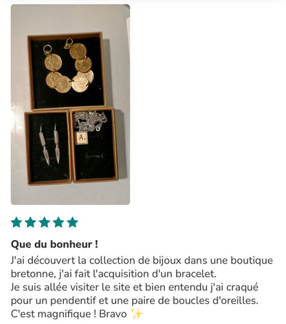 Boucles « Plume » Argentées - Ernest & Célestin