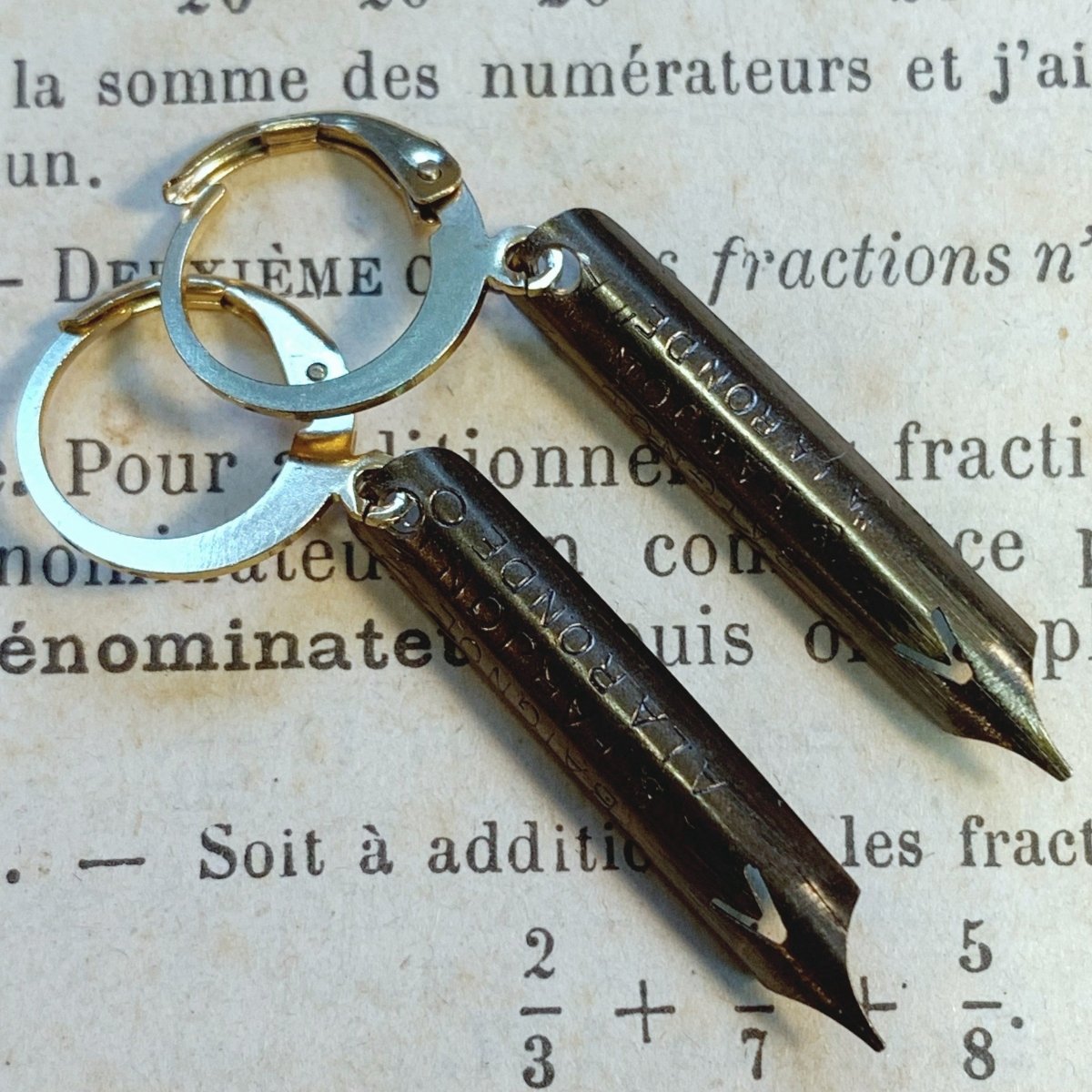 Boucles « Plume » Bronze - Ernest & Célestin