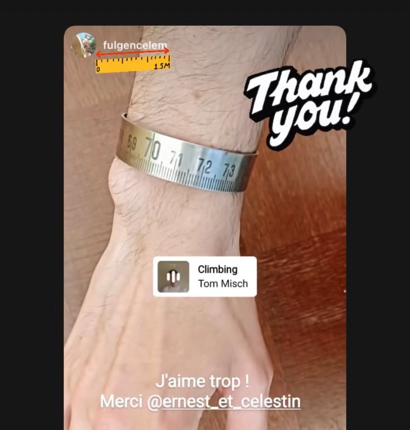Bracelet mètre Alu - Ernest & Célestin