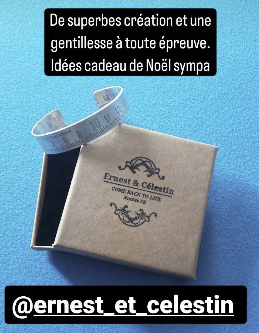 Bracelet mètre Alu - Ernest & Célestin