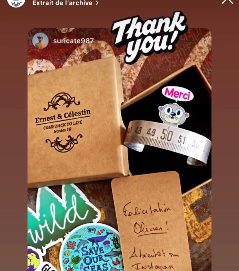 Bracelet mètre Alu - Ernest & Célestin