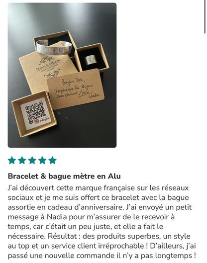 Bracelet mètre Alu - Ernest & Célestin