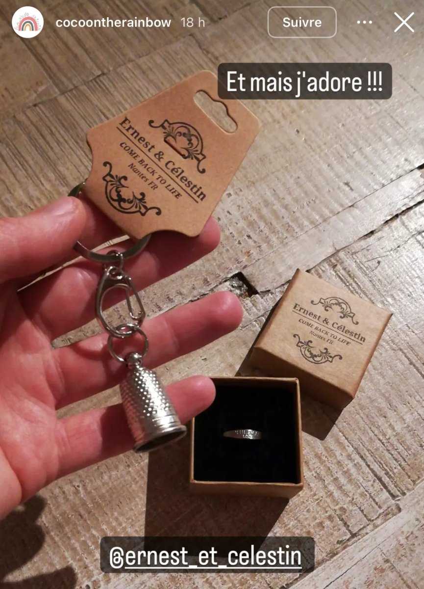 NEW 📍 Porte - clés Dé à coudre - Ernest & Célestin