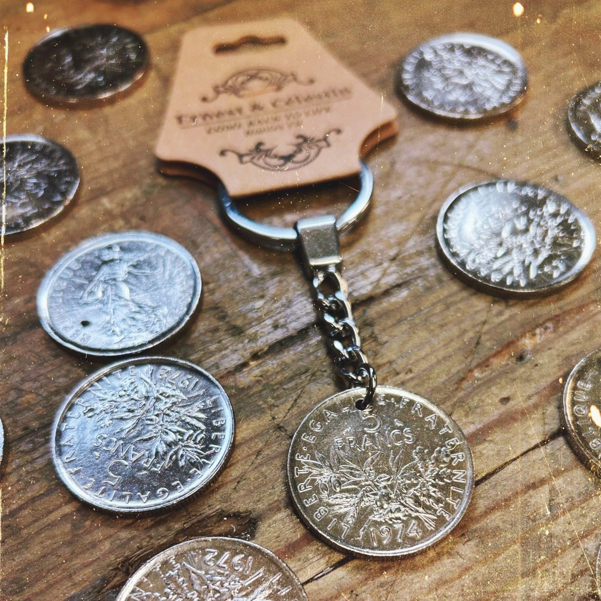 Porte clés Francs monnaie nostalgie enfance souvenirs