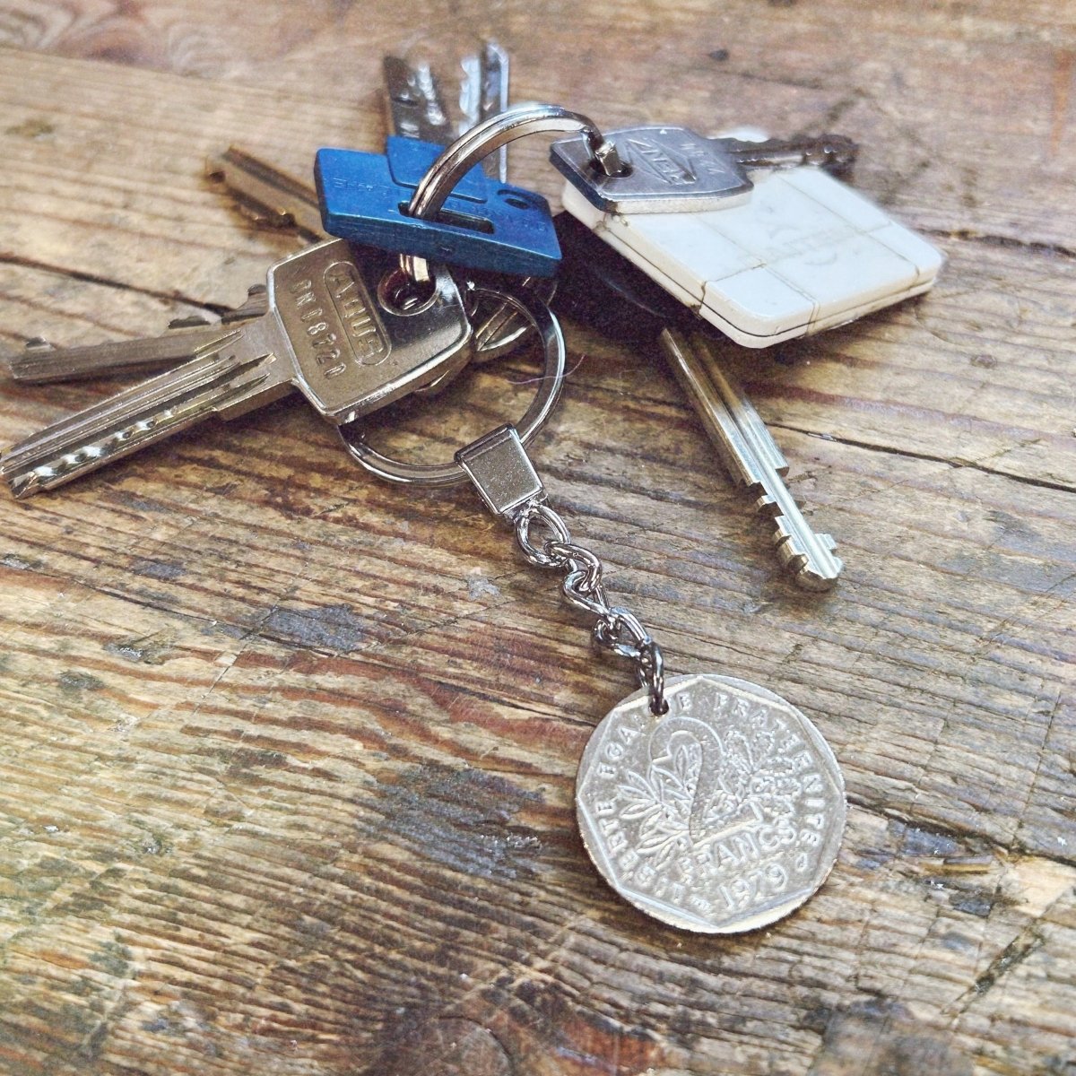 Porte clés Francs monnaie nostalgie enfance souvenirs