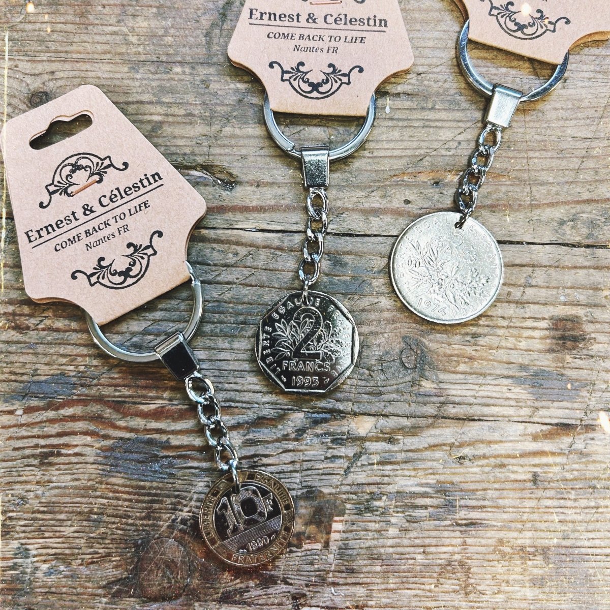 Porte clés Francs monnaie nostalgie enfance souvenirs