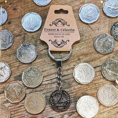 Porte clés Francs monnaie nostalgie enfance souvenirs
