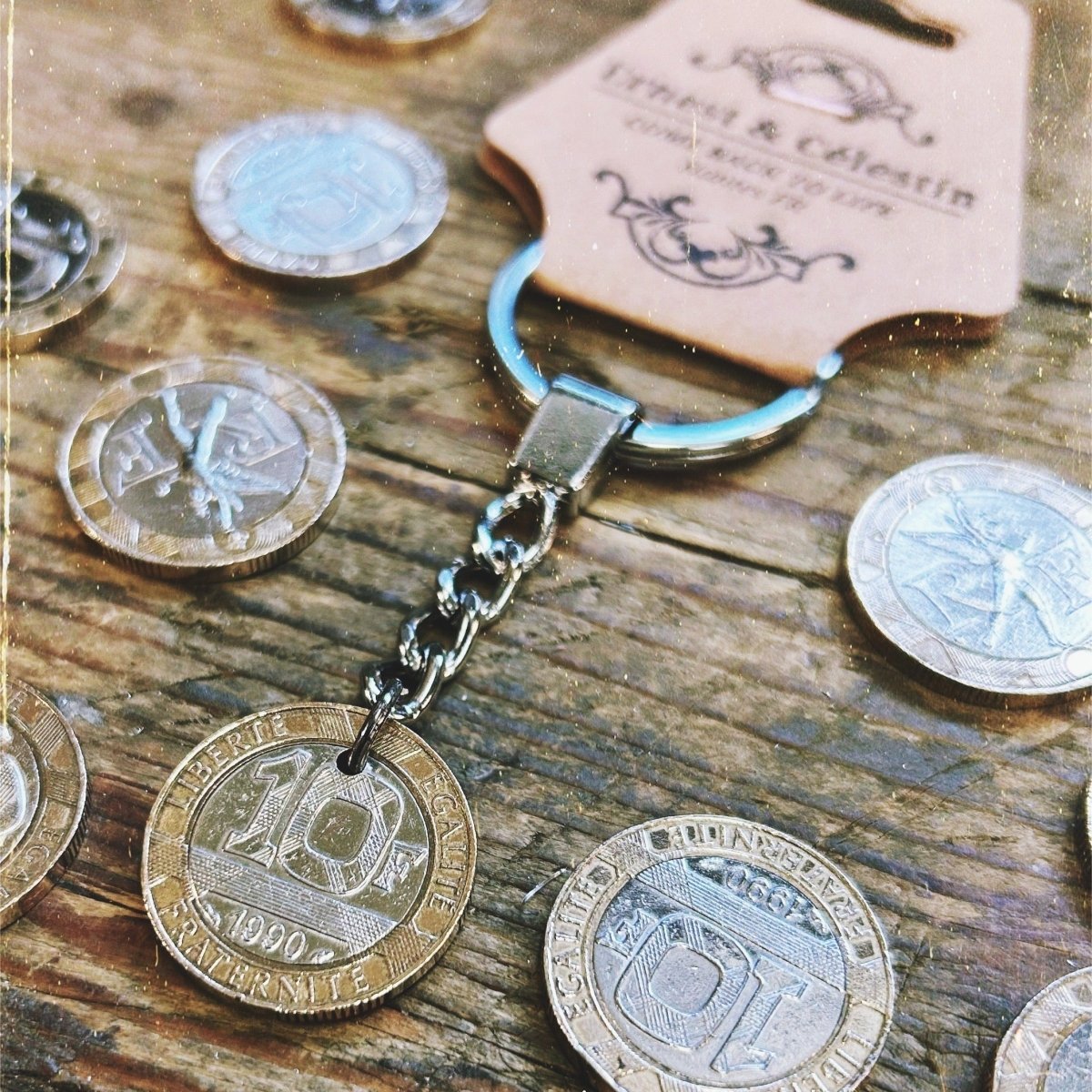 Porte clés Francs monnaie nostalgie enfance souvenirs