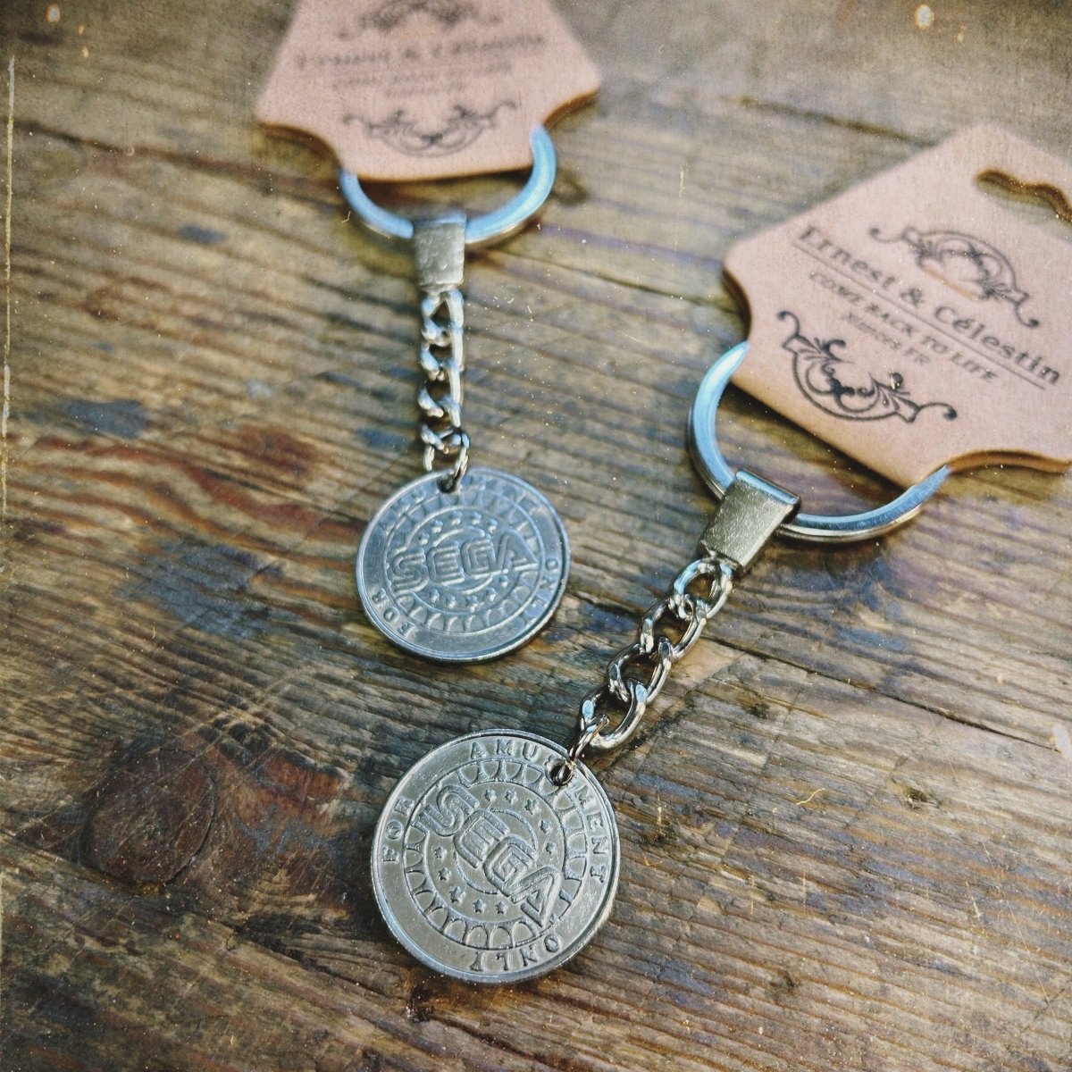 Porte-clés jeton SEGA jeux arcade nintendo retrogaming