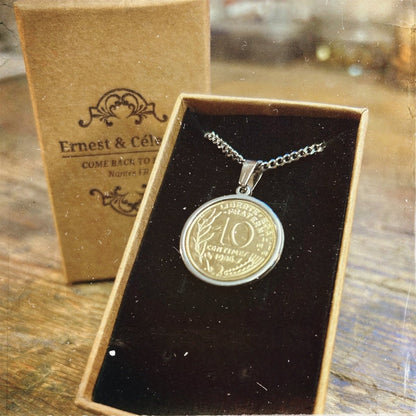 Pendentif 10 centimes - Ernest & Célestin