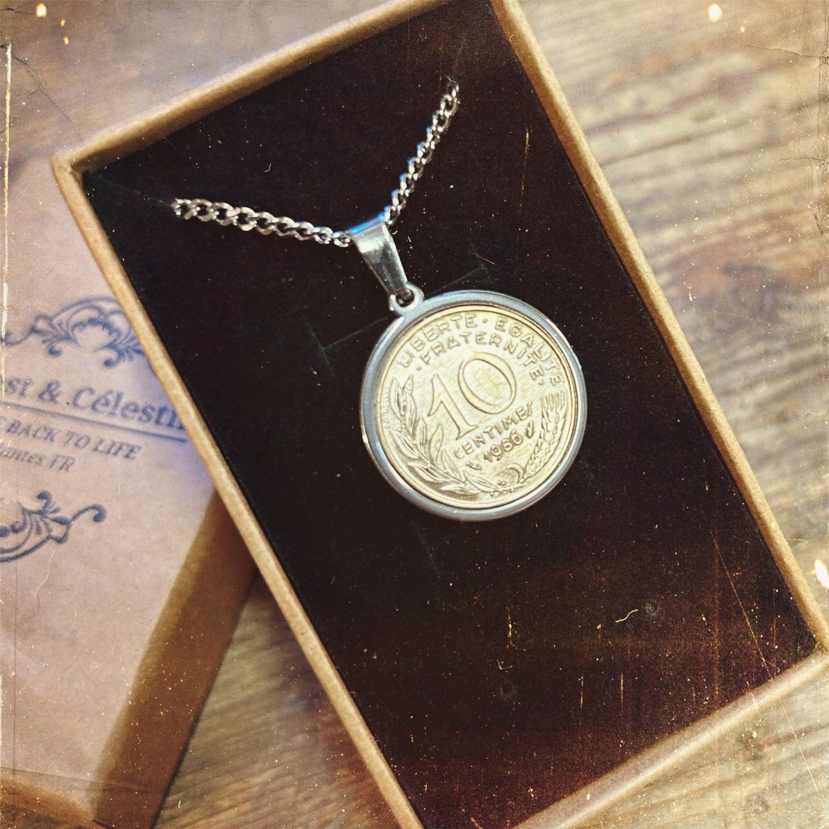 Pendentif 10 centimes - Ernest & Célestin