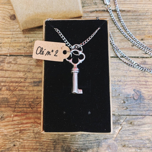 Pendentif Clé 🗝️ PIÈCE UNIQUE NUMÉROTÉE - Ernest & Célestin