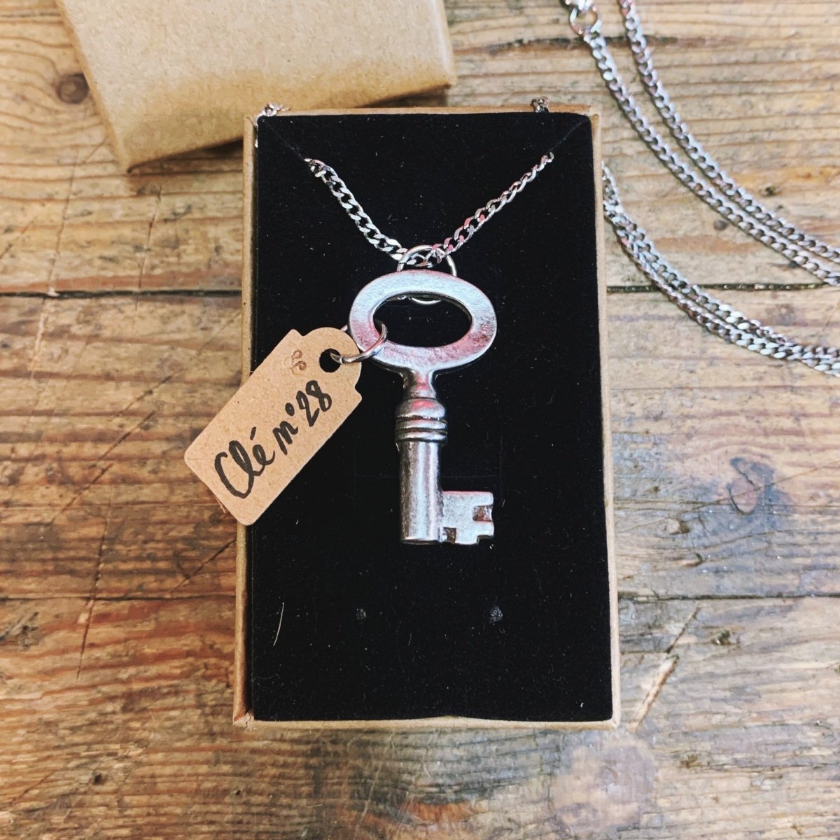 Pendentif Clé 🗝️ PIÈCE UNIQUE NUMÉROTÉE - Ernest & Célestin
