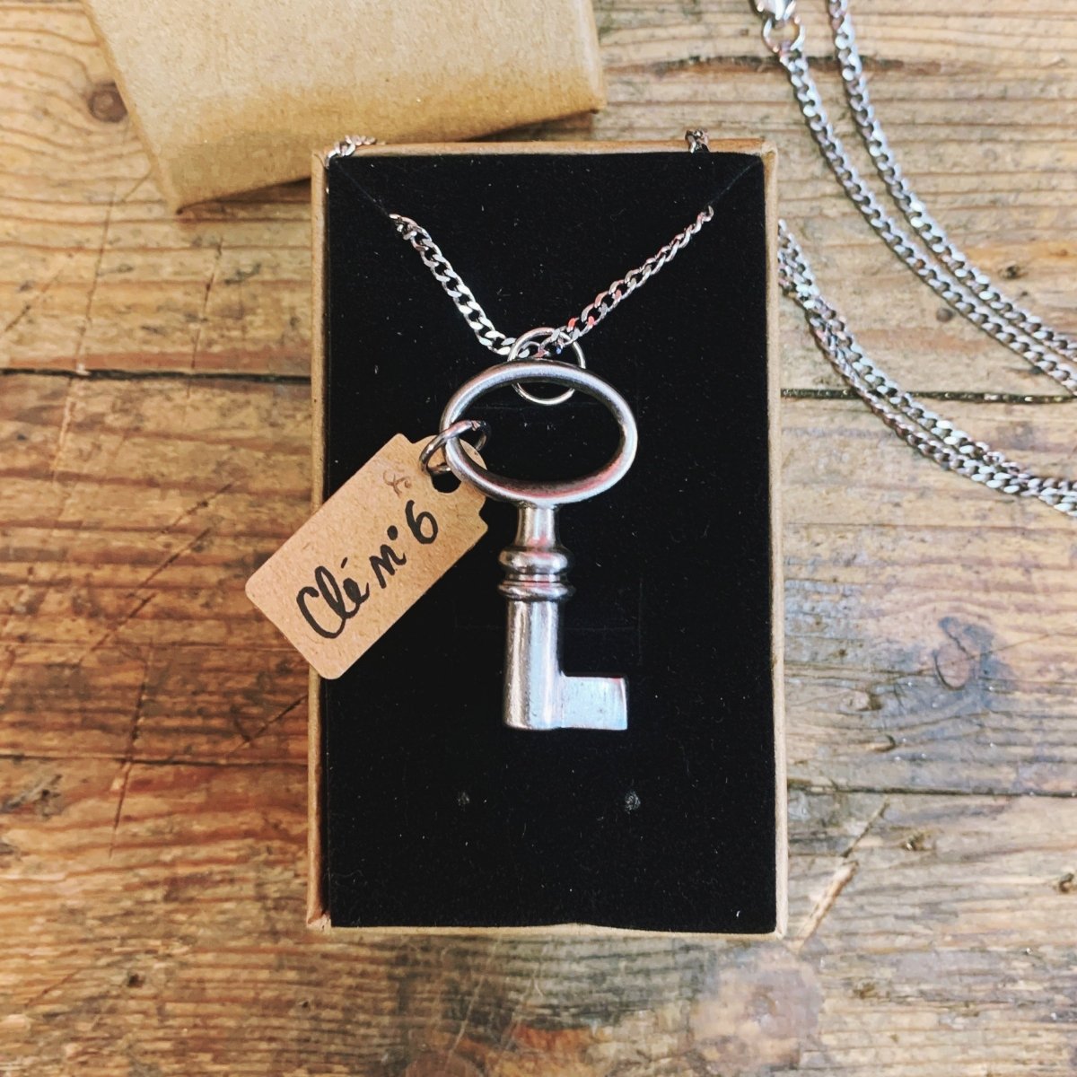 Pendentif Clé 🗝️ PIÈCE UNIQUE NUMÉROTÉE - Ernest & Célestin
