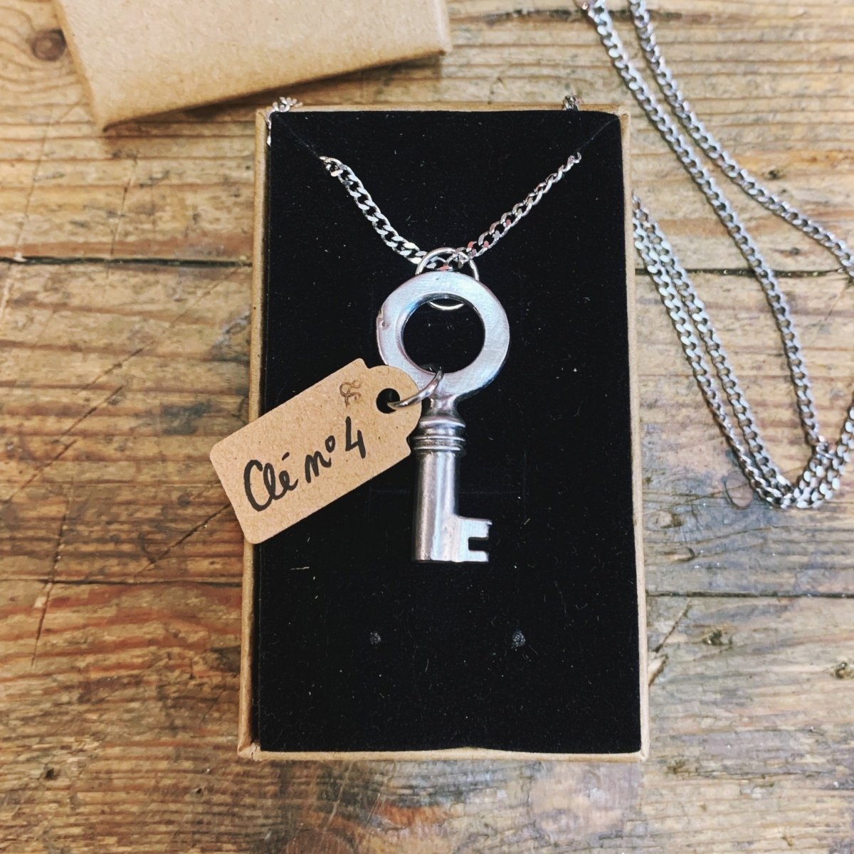 Pendentif Clé 🗝️ PIÈCE UNIQUE NUMÉROTÉE - Ernest & Célestin