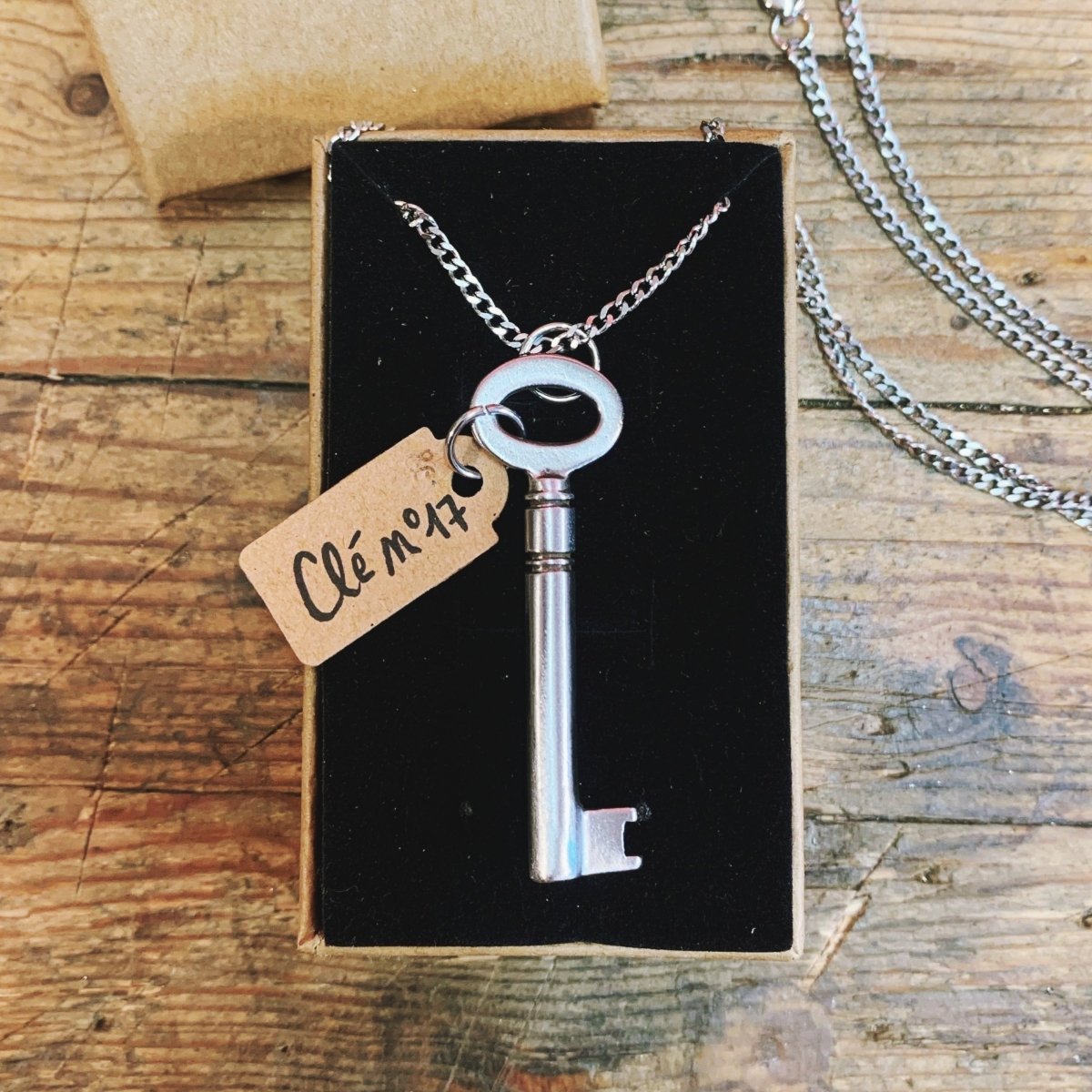 Pendentif Clé 🗝️ PIÈCE UNIQUE NUMÉROTÉE - Ernest & Célestin
