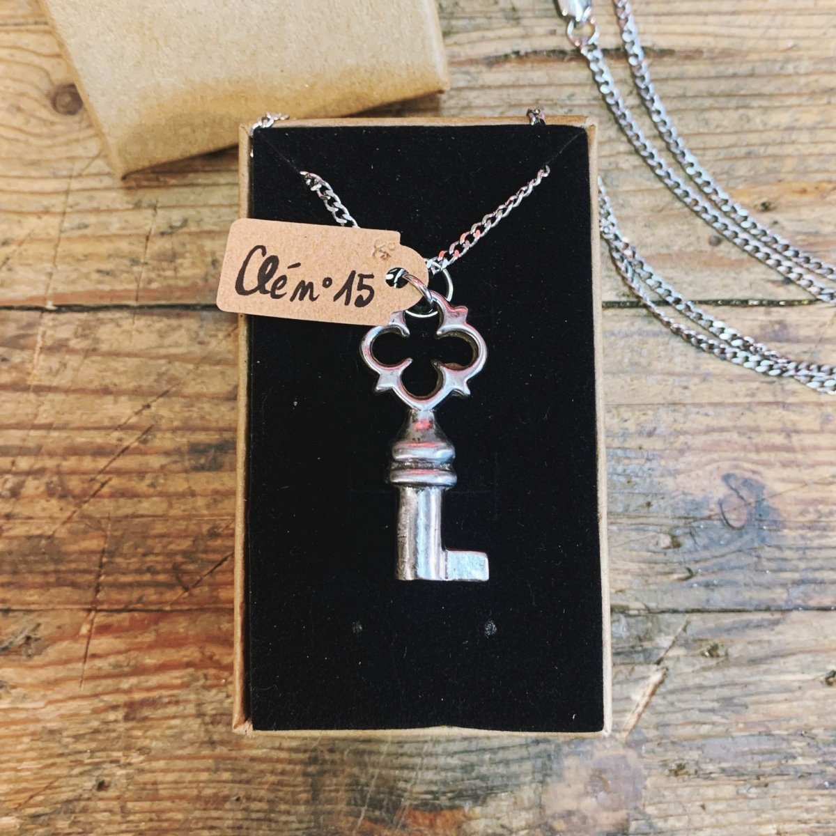 Pendentif Clé 🗝️ PIÈCE UNIQUE NUMÉROTÉE - Ernest & Célestin