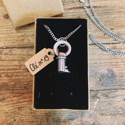 Pendentif Clé 🗝️ PIÈCE UNIQUE NUMÉROTÉE - Ernest & Célestin