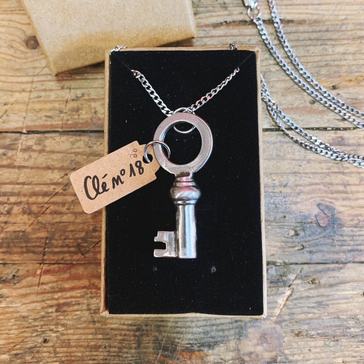 Pendentif Clé 🗝️ PIÈCE UNIQUE NUMÉROTÉE - Ernest & Célestin