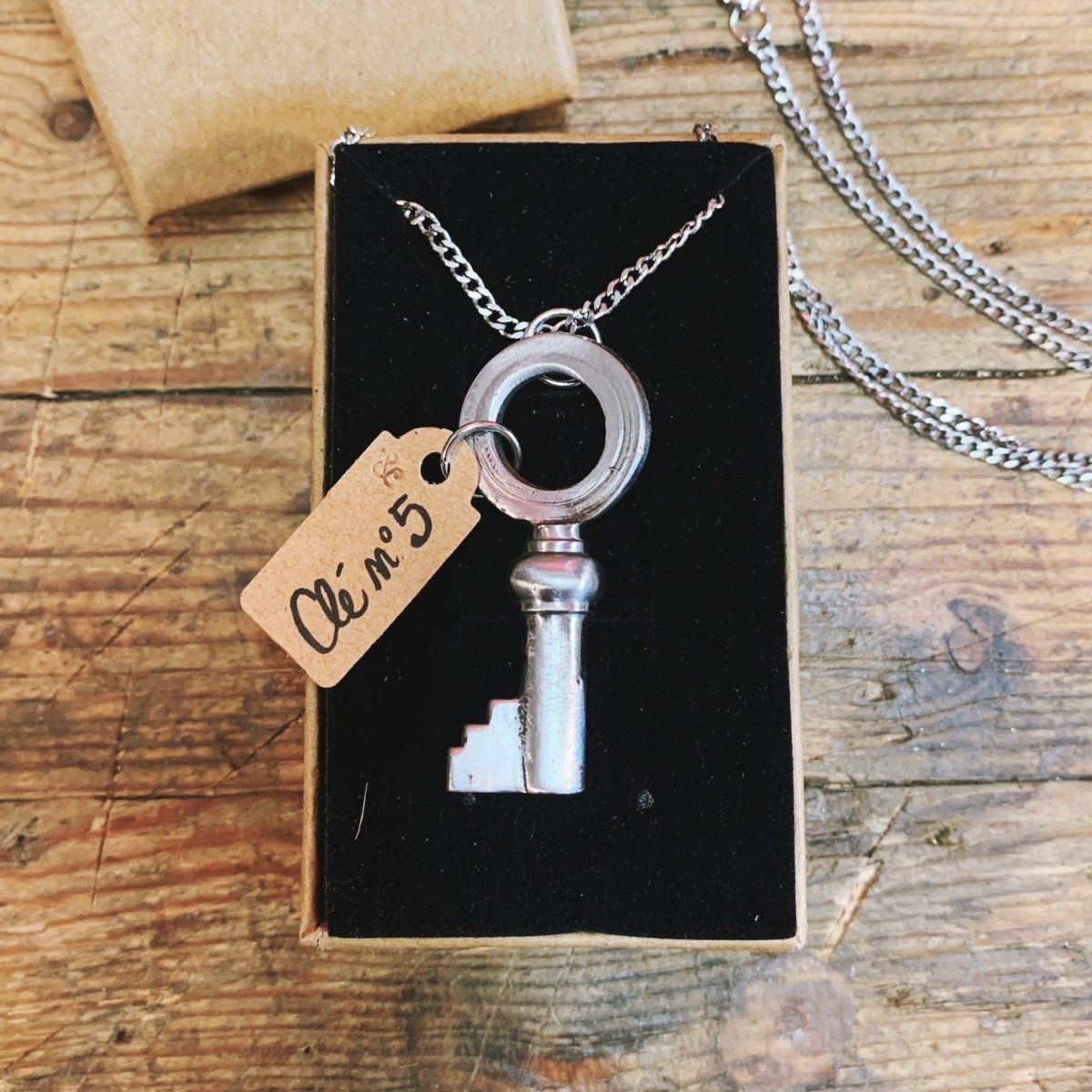 Pendentif Clé 🗝️ PIÈCE UNIQUE NUMÉROTÉE - Ernest & Célestin