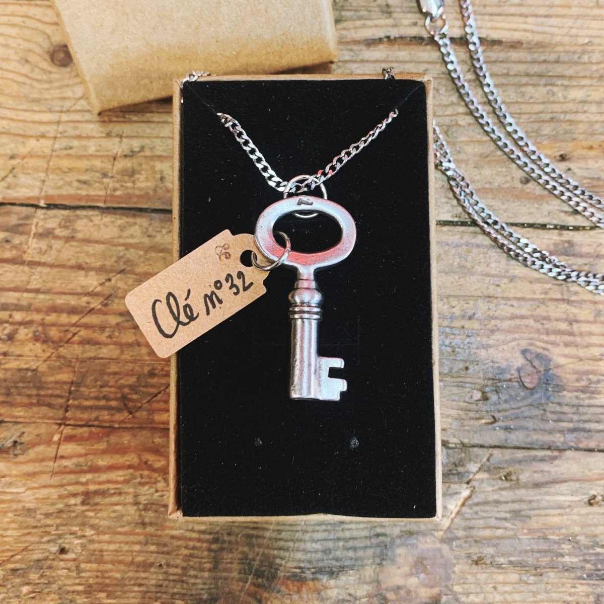 Pendentif Clé 🗝️ PIÈCE UNIQUE NUMÉROTÉE - Ernest & Célestin