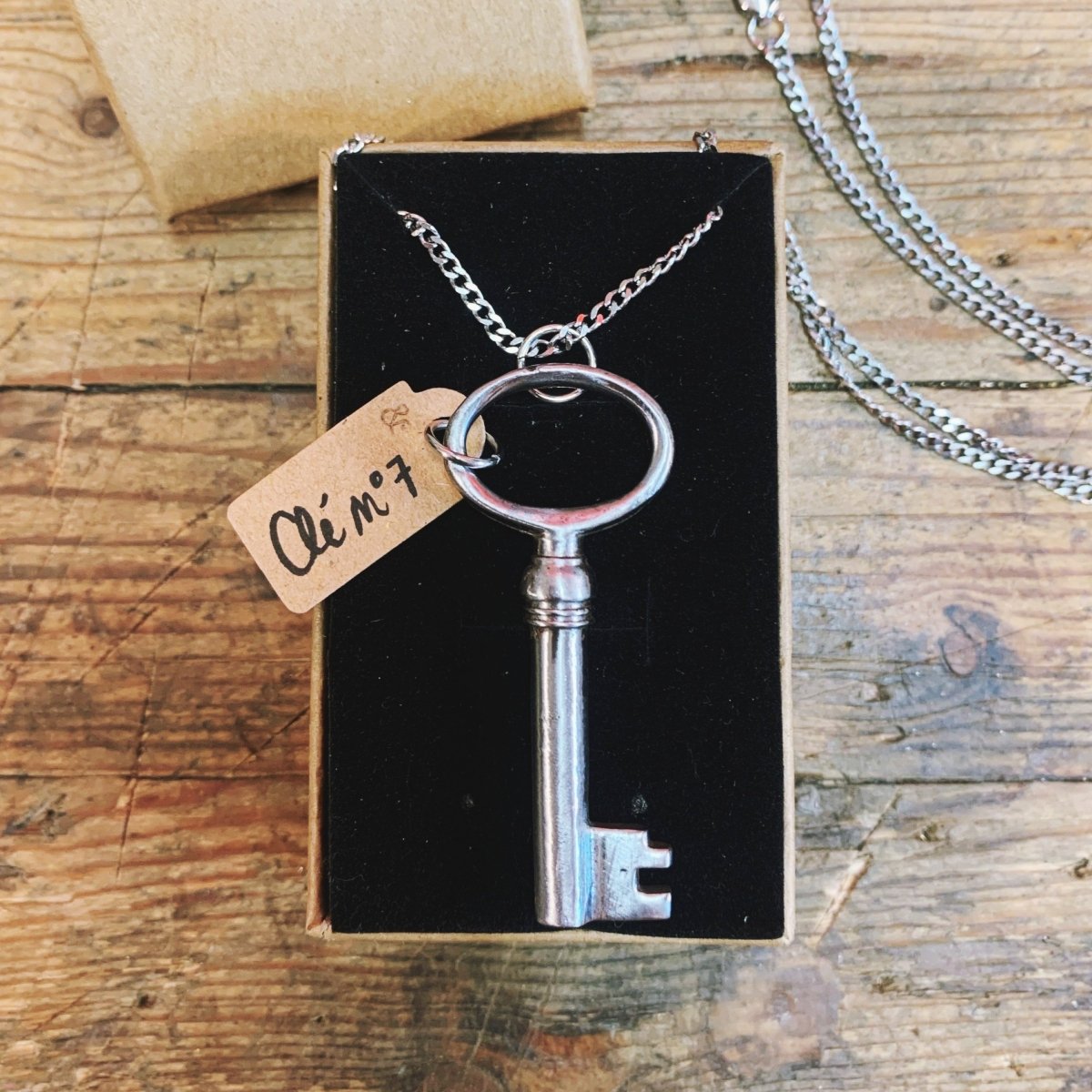 Pendentif Clé 🗝️ PIÈCE UNIQUE NUMÉROTÉE - Ernest & Célestin