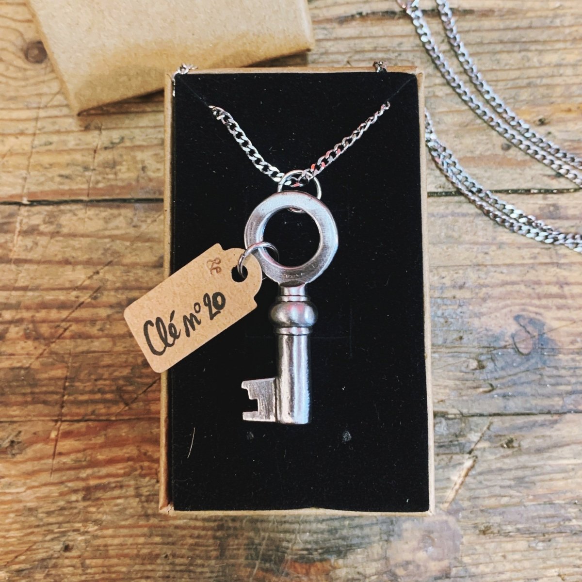 Pendentif Clé 🗝️ PIÈCE UNIQUE NUMÉROTÉE - Ernest & Célestin