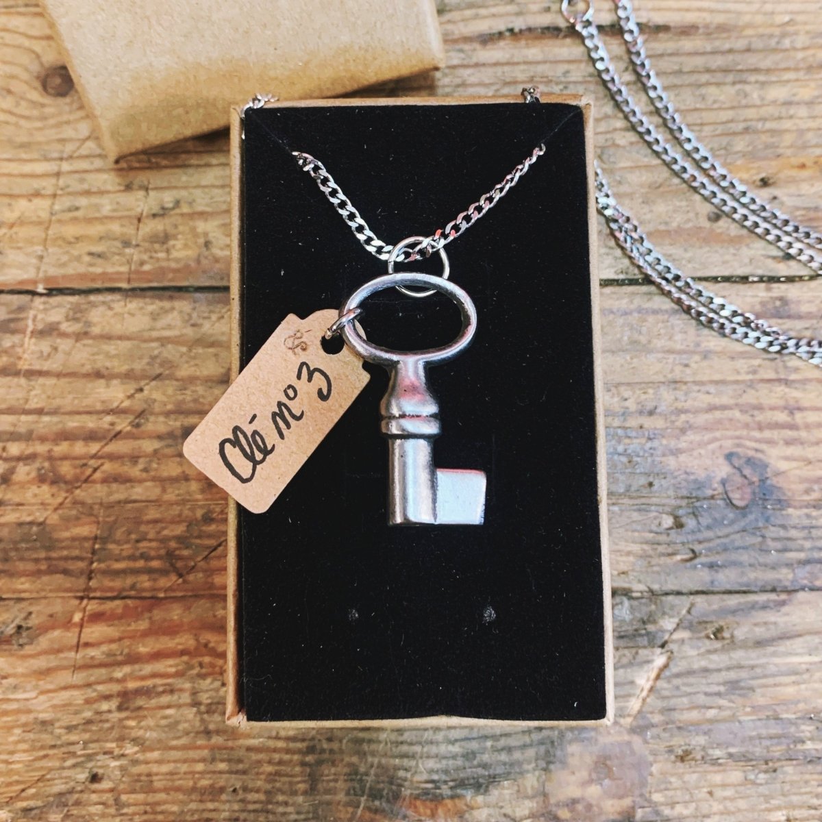 Pendentif Clé 🗝️ PIÈCE UNIQUE NUMÉROTÉE - Ernest & Célestin